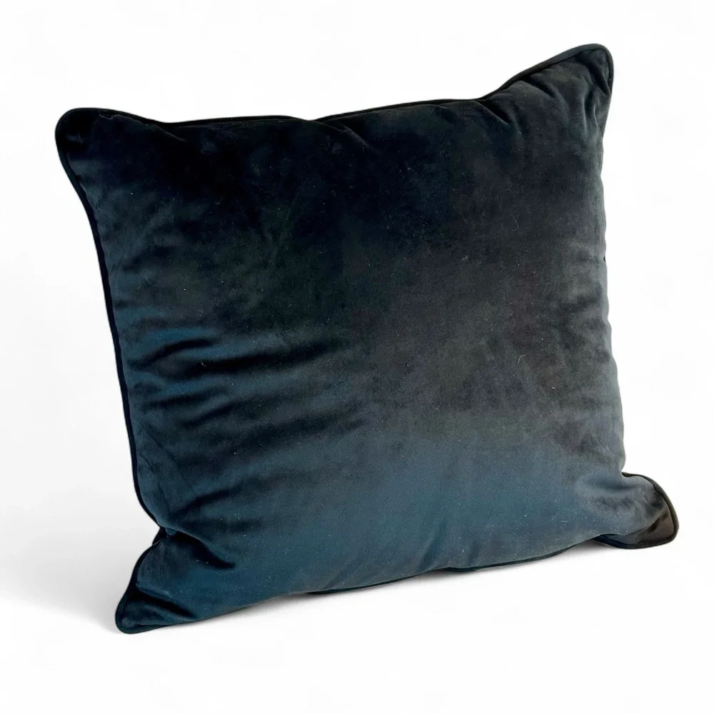 Throw/accent Pillow, Black velour/velvet embroidered letters FRIENDS TV series
